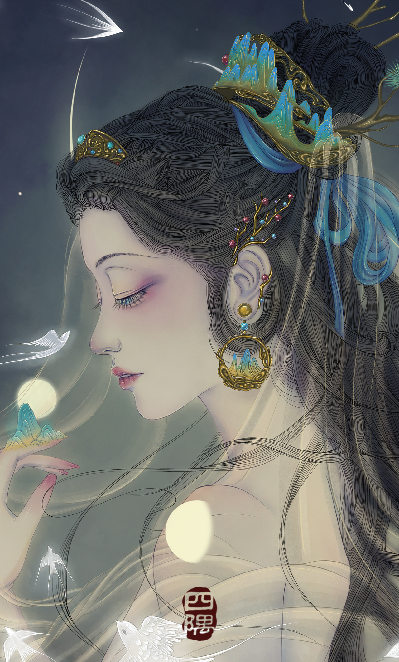 山鬼（图ZMzMwMTUzMjIw） - 绘本 - 站酷设计师四隅YU原创素材 - 站酷ZCOOL