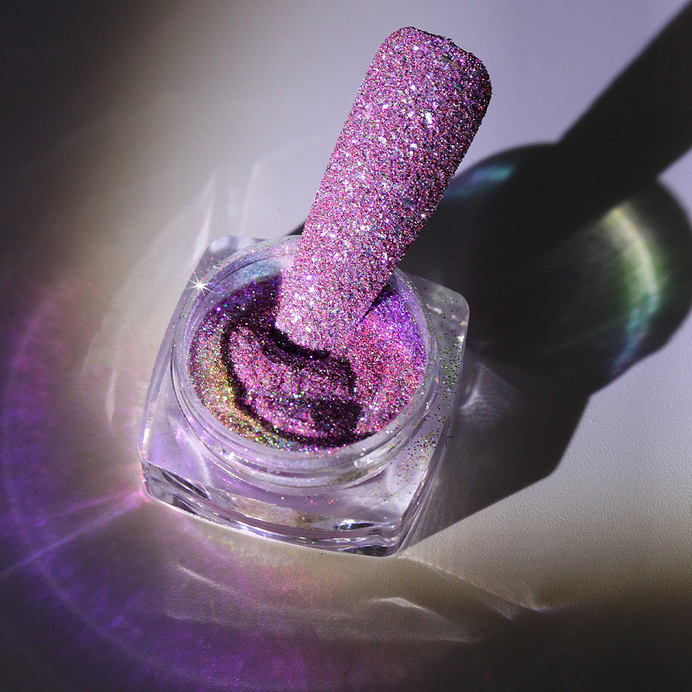 变色龙碎钻美甲原料拍摄