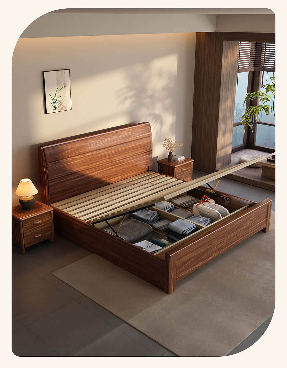 新中式/复古风/实木床详情页（图ZMzY0NTg3ODQ4） - 电商 - 站酷设计师水里游的菜鸟原创素材 - 站酷ZCOOL