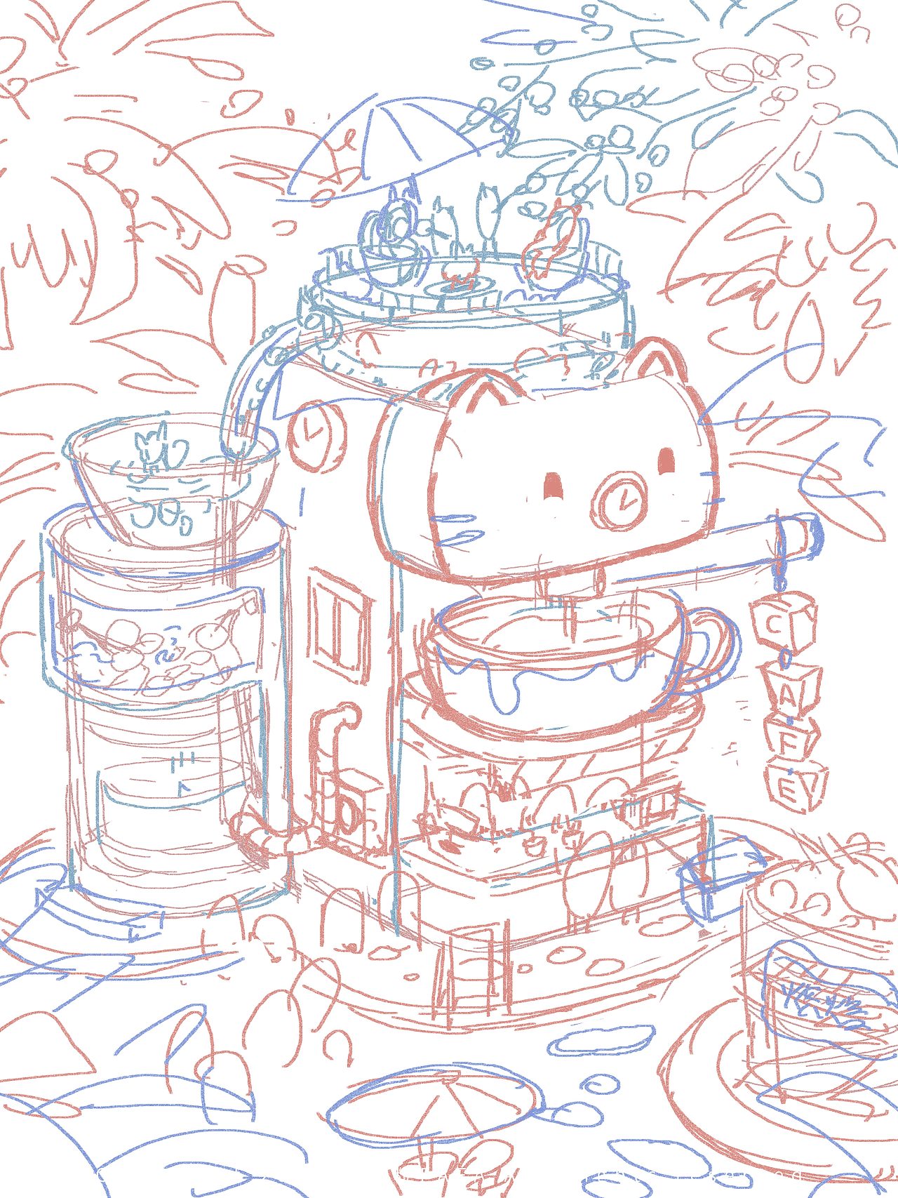 阿猫咖啡小店（图ZMzMzMzM2MDg4） - 创作习作 - 站酷设计师一粒FAFA原创素材 - 站酷ZCOOL