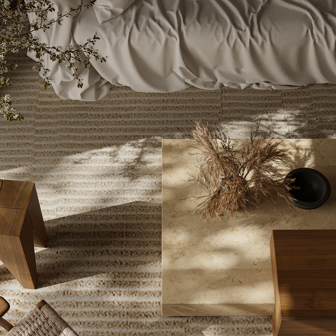 150m²平层侘寂风,简约复古