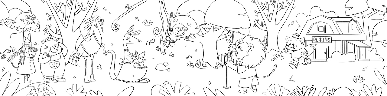 森林照相馆｜儿童插画（图ZMzYwMTc3MTgw） - 儿童插画 - 站酷设计师杜阿咩ame_原创素材 - 站酷ZCOOL