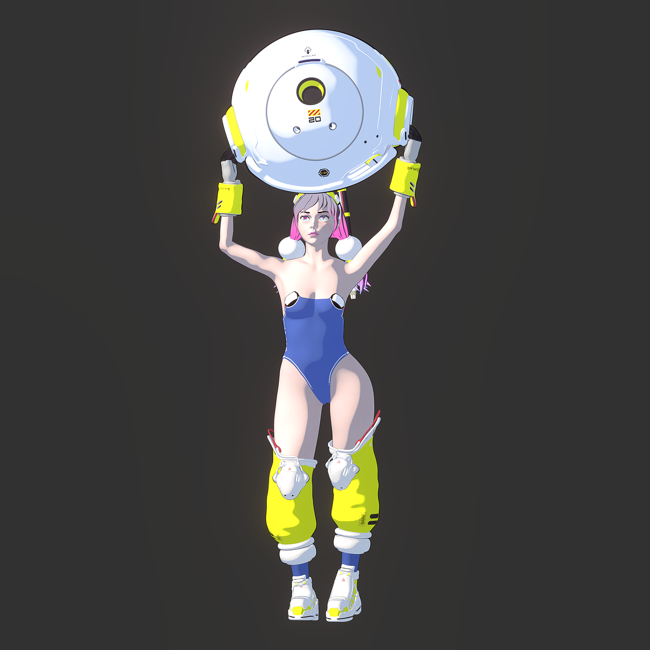 少女建模渲染（图ZMzQzNjUxMjU2） - 人物/生物 - 站酷设计师次客an原创素材 - 站酷ZCOOL