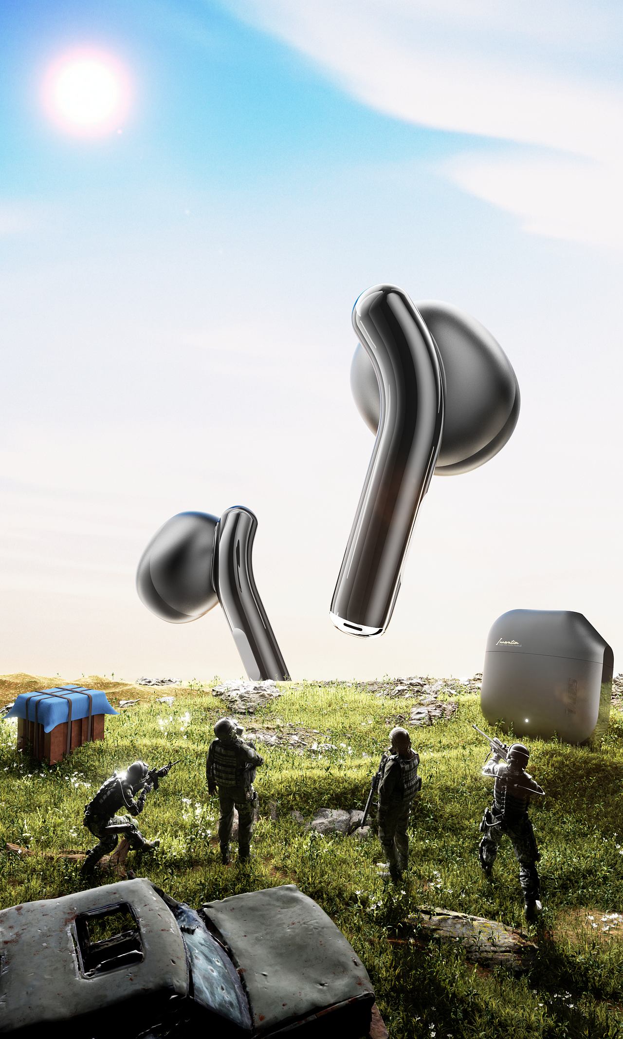 C4D-产品渲染《耳机》（图ZMzYyNDI0MjY4） - 产品 - 站酷设计师待兼诗歌剧原创素材 - 站酷ZCOOL