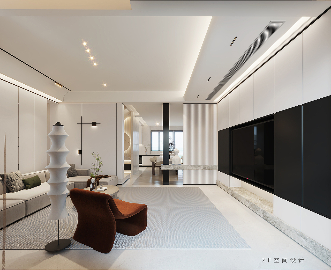 衢州联排别墅 极简黑白灰空间（图ZMzA4NzEyMzg4） - 家装设计 - 站酷设计师ZF空间设计原创素材 - 站酷ZCOOL