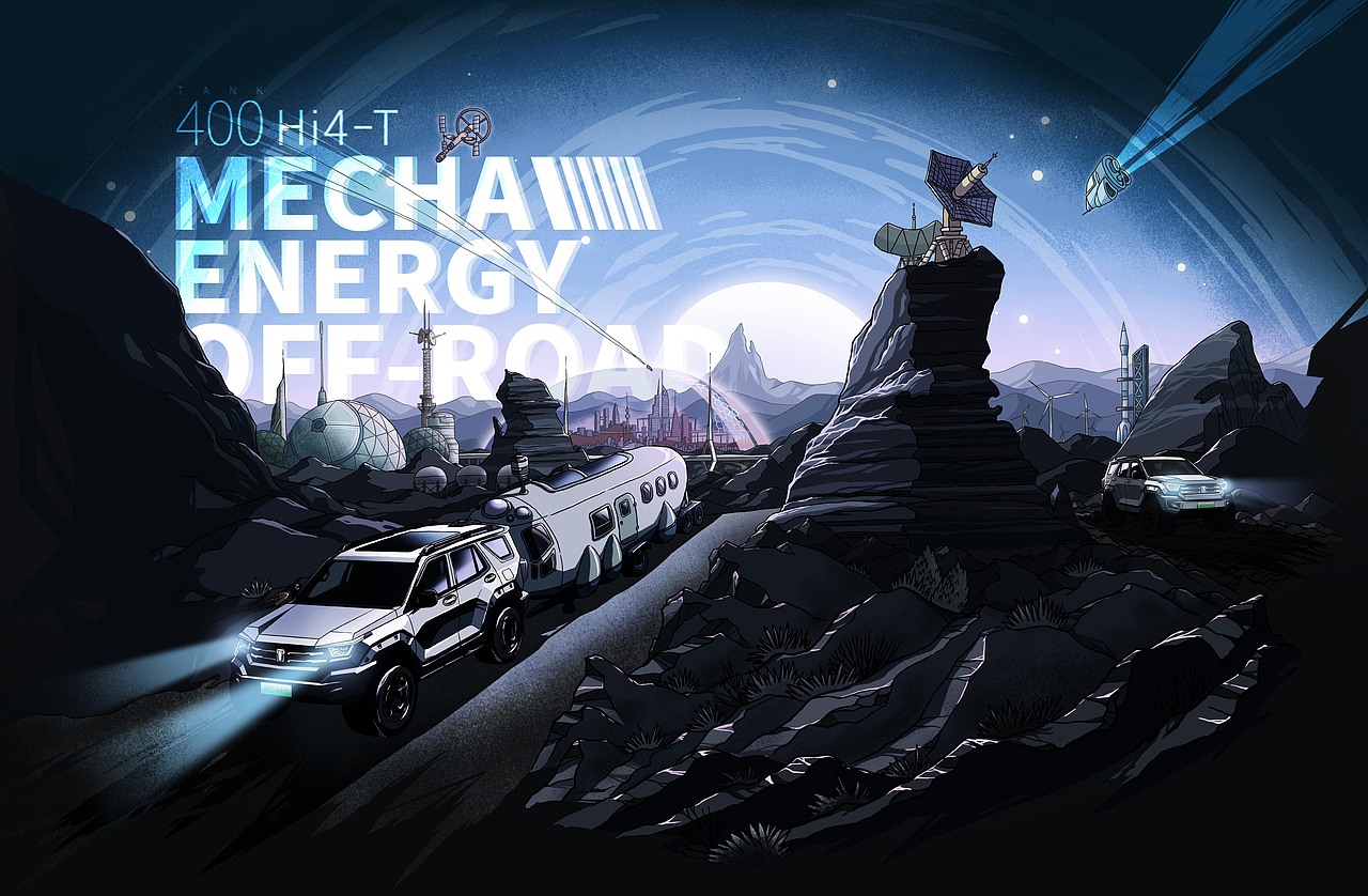 坦克400 - 越野 正当时（图ZMzUyMjE0MDQw） - 商业插画 - 站酷设计师左逍唯原创素材 - 站酷ZCOOL