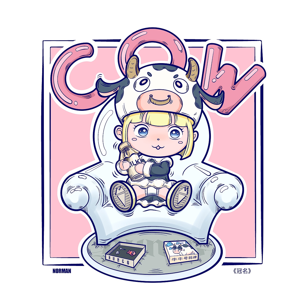 【SuSu · RUNCG】原创潮玩手办IP设计丨十二生肖系列之《冠名》