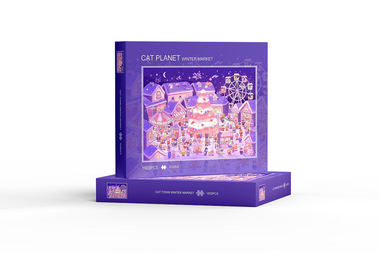 全景插画｜猫猫星球之冬季市集（图ZMzQwMjIwNzky） - 商业插画 - 站酷设计师YIWENSONG原创素材 - 站酷ZCOOL