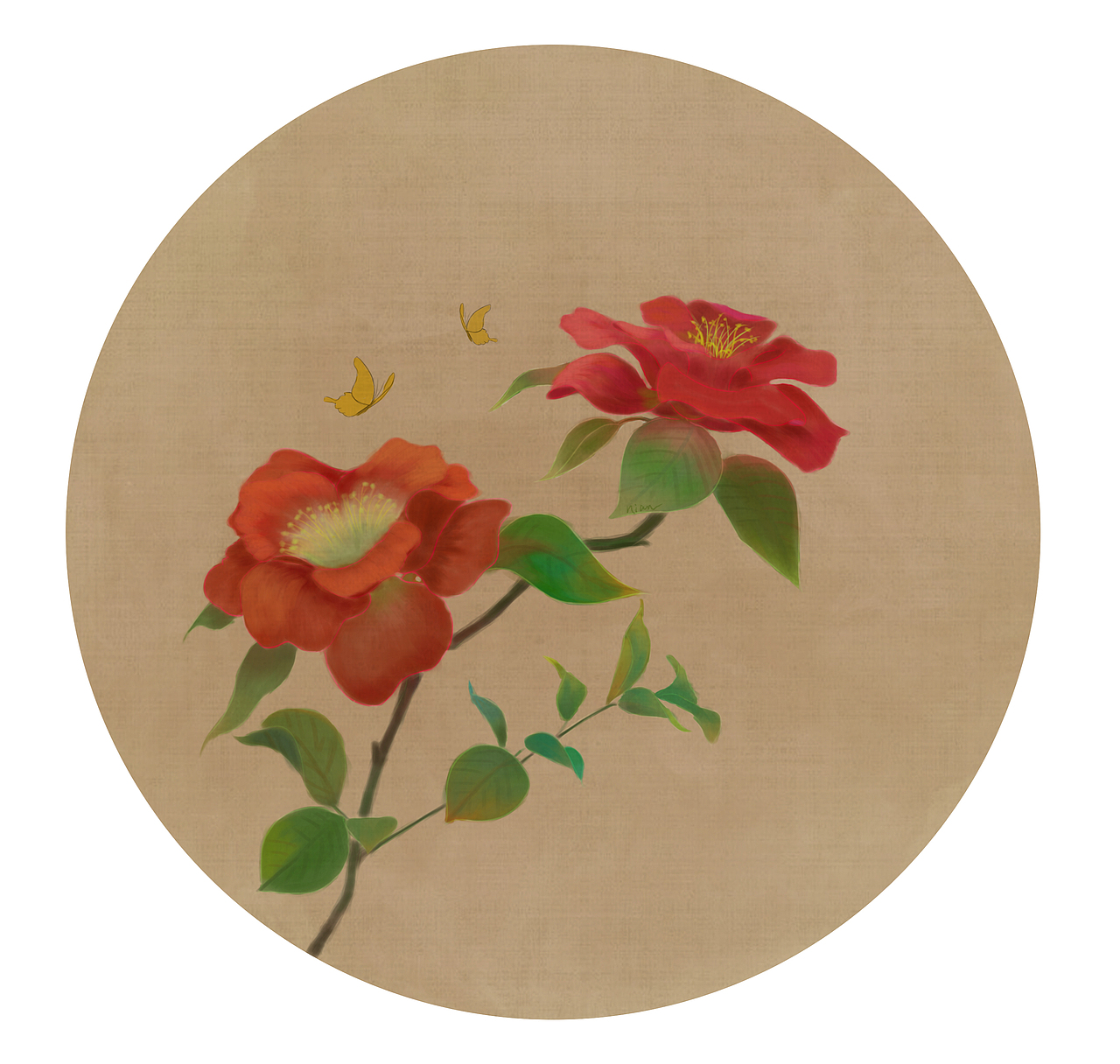 茶花（图ZMzU4NDE3Mjk2） - 创作习作 - 站酷设计师立夏的小耳机原创素材 - 站酷ZCOOL