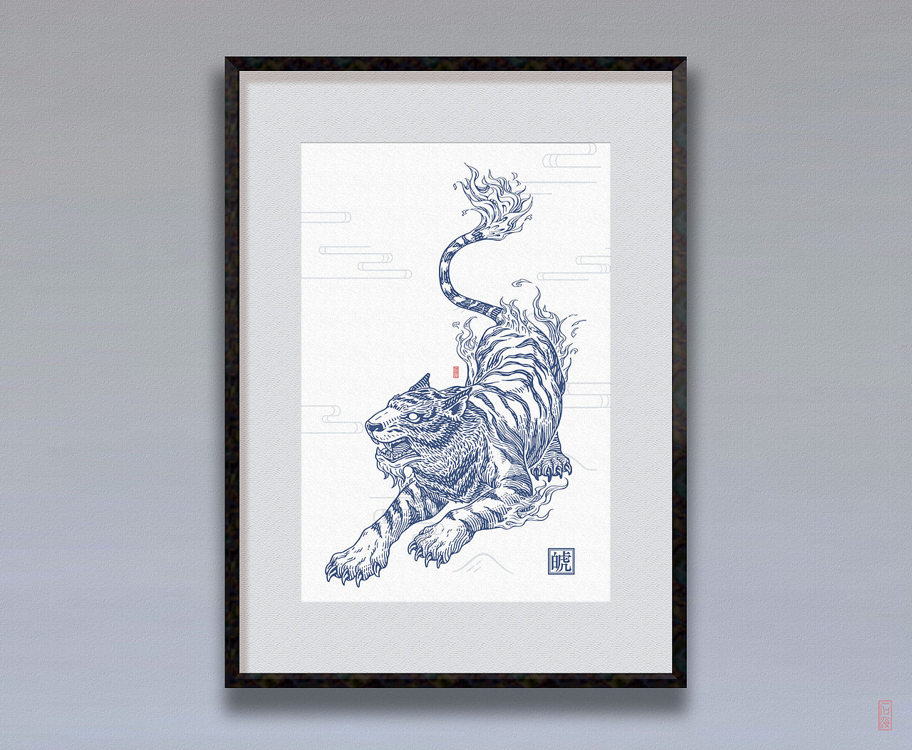 版画风丨神兽/动物作品合集