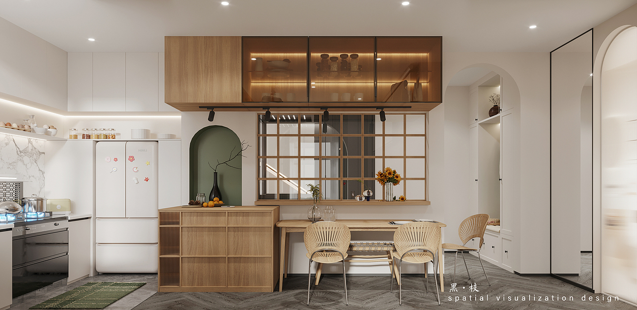 安徽复式——奶油原木风家装设计（图ZMzEyMDg5MTcy） - 家装设计 - 站酷设计师黑枝表现原创素材 - 站酷ZCOOL