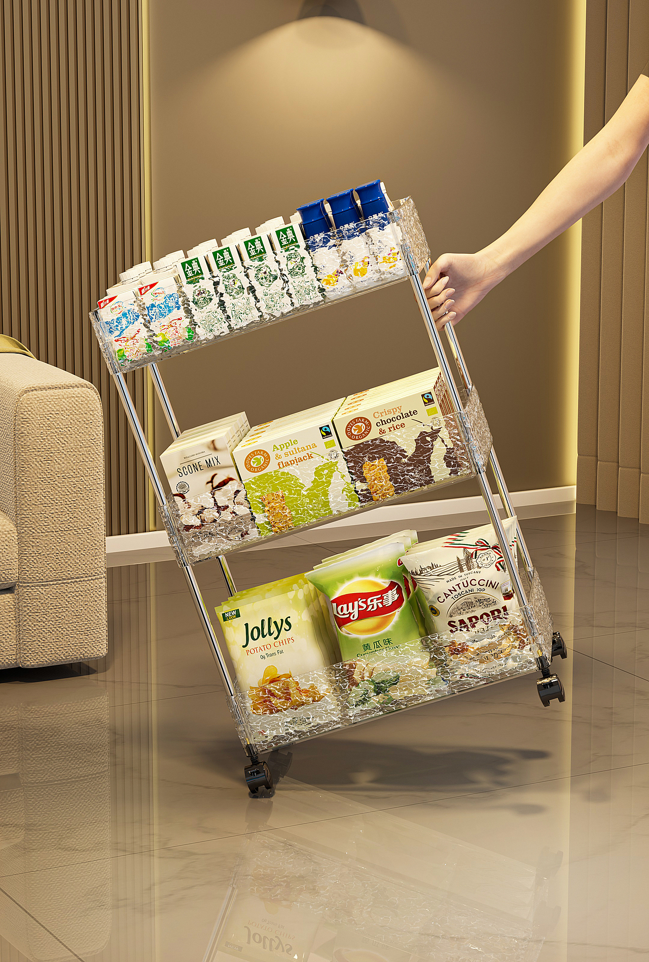 零食小推车建模渲染