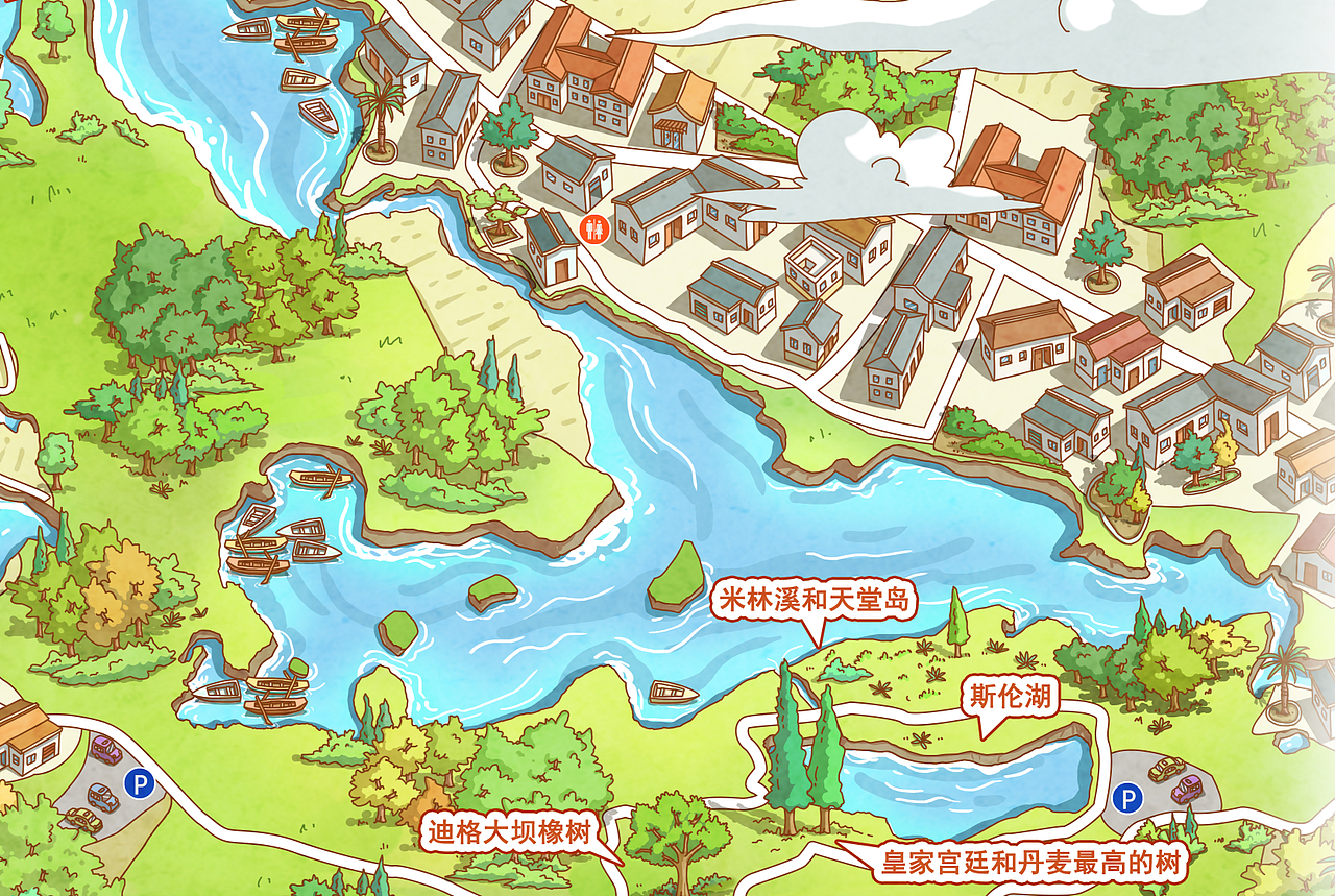 手绘旅游地图（一）（图ZMzQ2Mzg5Njgw） - 商业插画 - 站酷设计师欧梅原创素材 - 站酷ZCOOL