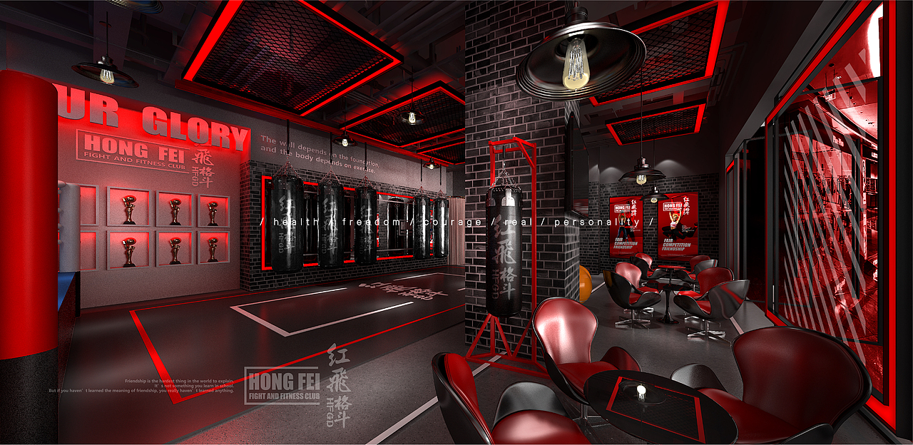 深圳红飞格斗店面设计（图ZMzQxMDk3MjY4） - 建筑设计 - 站酷设计师XuXu0208原创素材 - 站酷ZCOOL