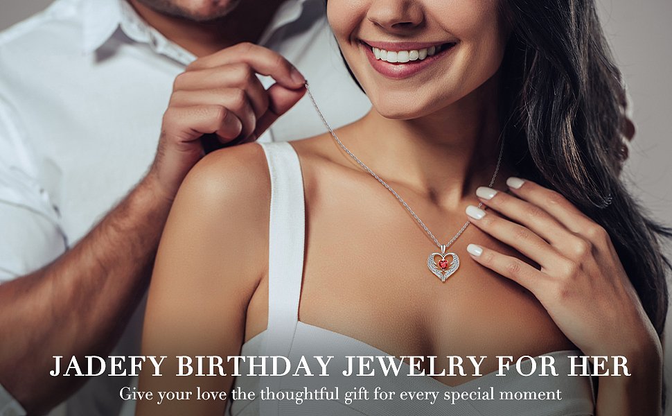 红色锆石羽毛项链主图A+