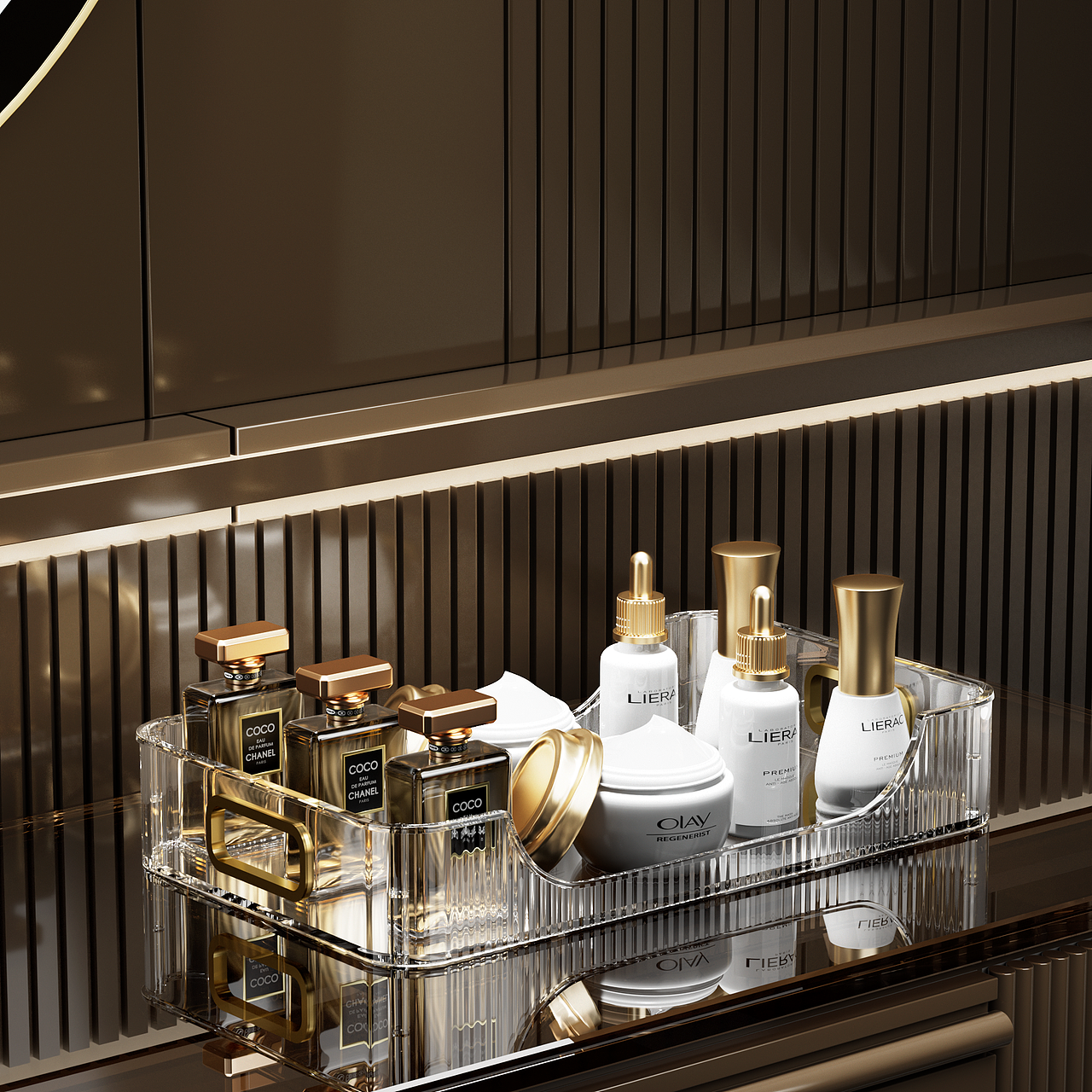 轻奢化妆品收纳架（图ZMzE0NzgyNDU2） - 产品 - 站酷设计师C4Ddoudou原创素材 - 站酷ZCOOL