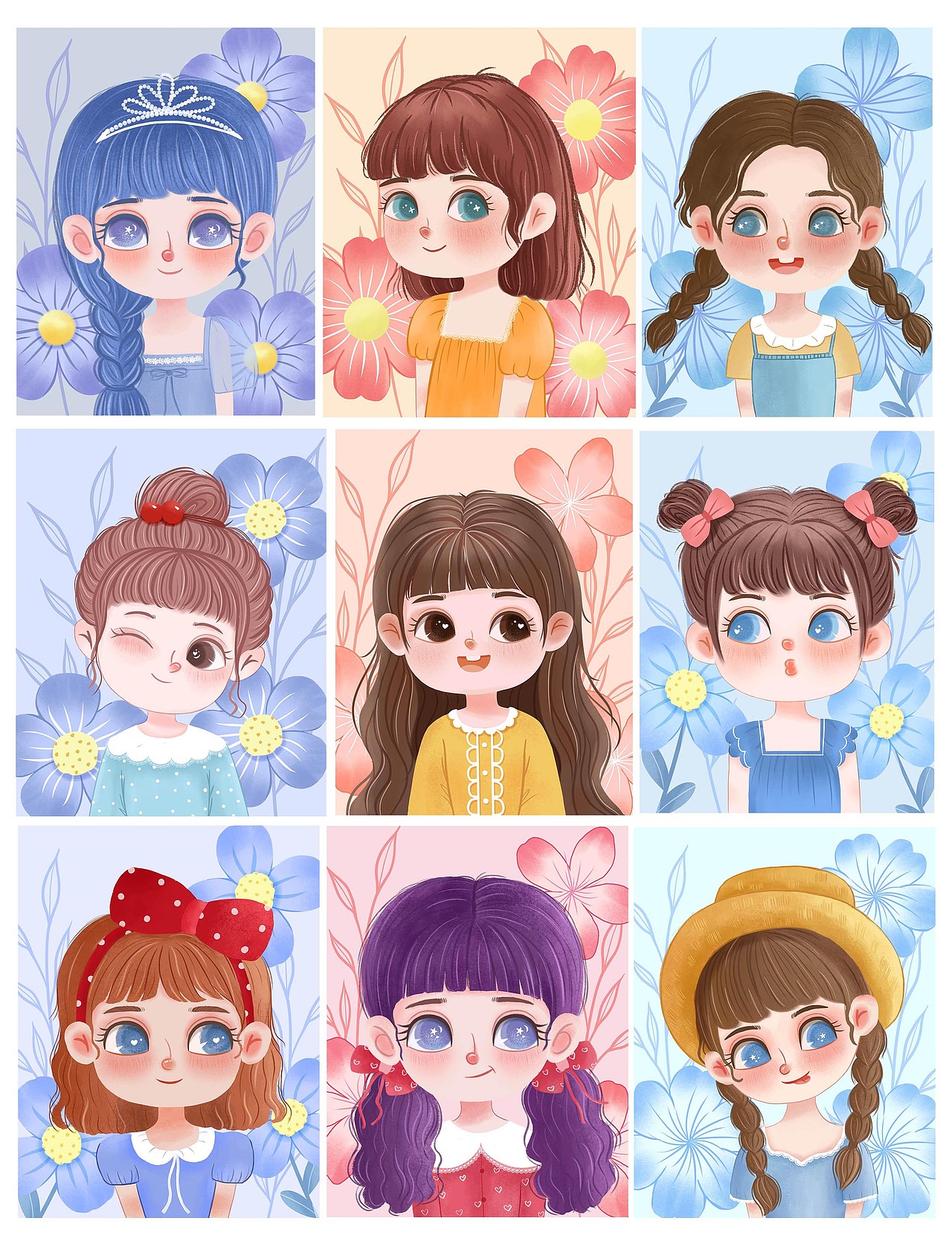 原创儿童人物头像插画系列文创周边合集（图ZMjk4MzIxNjcy） - 儿童插画 - 站酷设计师纯菲儿插画原创素材 - 站酷ZCOOL