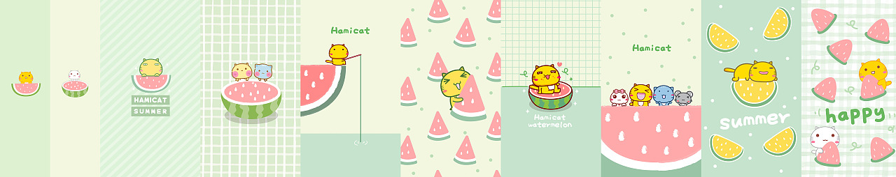 哈咪猫爱西瓜爱橙子爱蓝莓