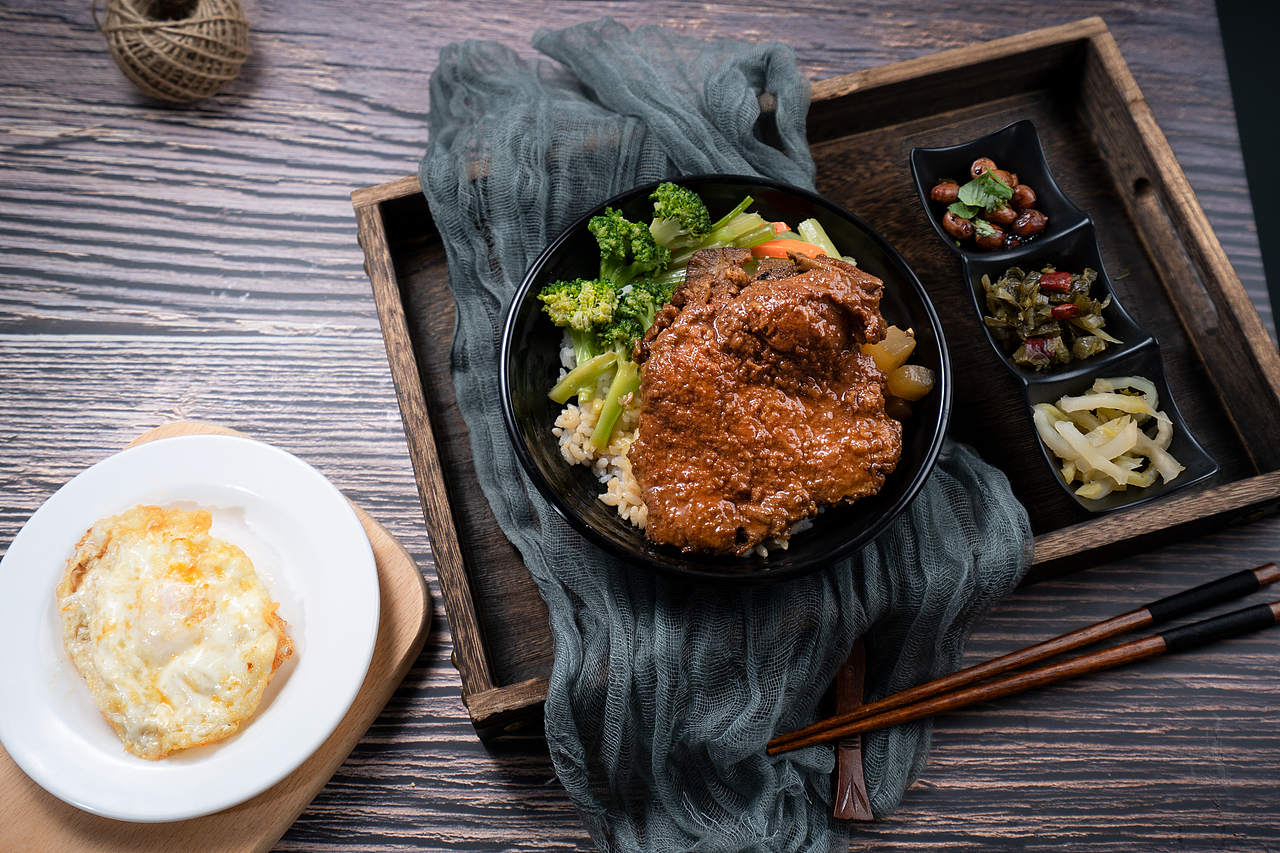 套餐饭，盖浇饭，盖饭，摄影