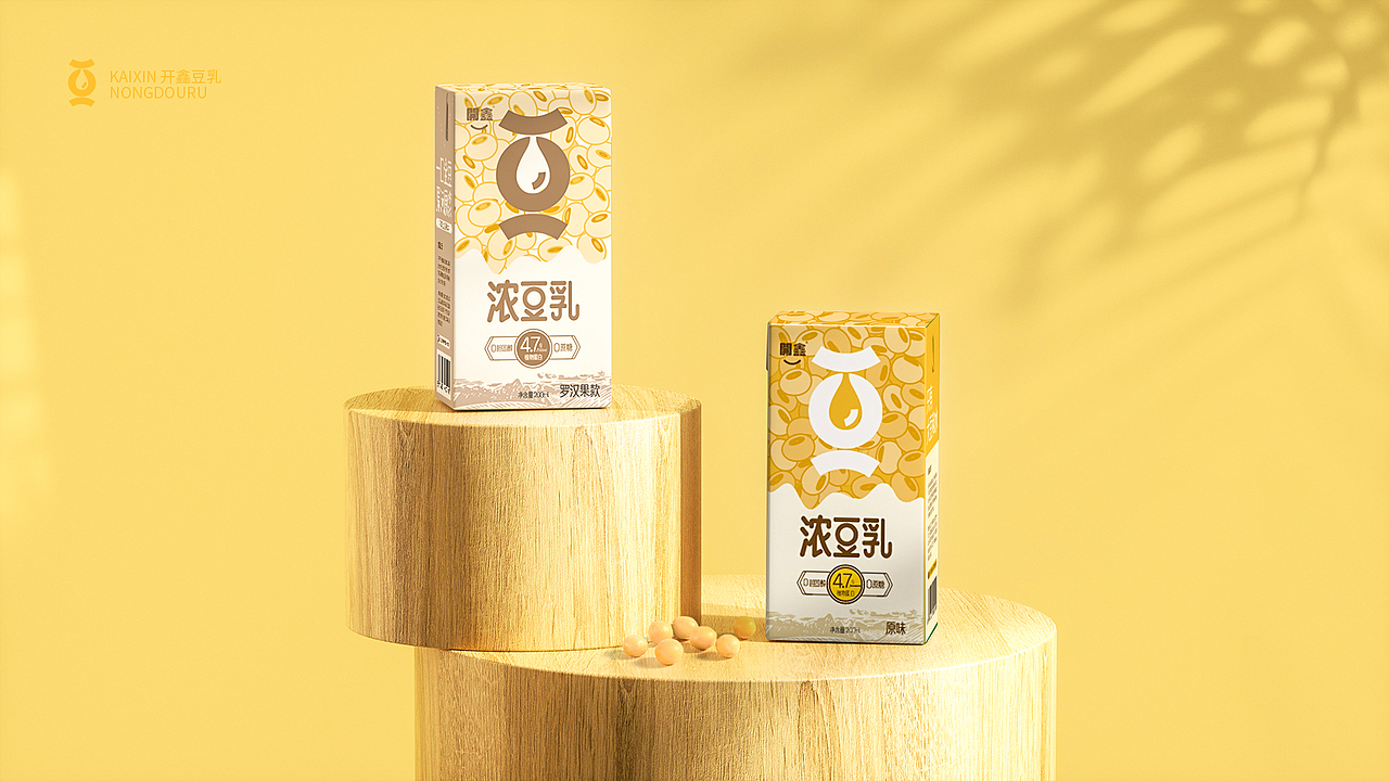 開鑫浓豆乳包装设计—豆乳包装设计0糖0脂代餐饮品设计