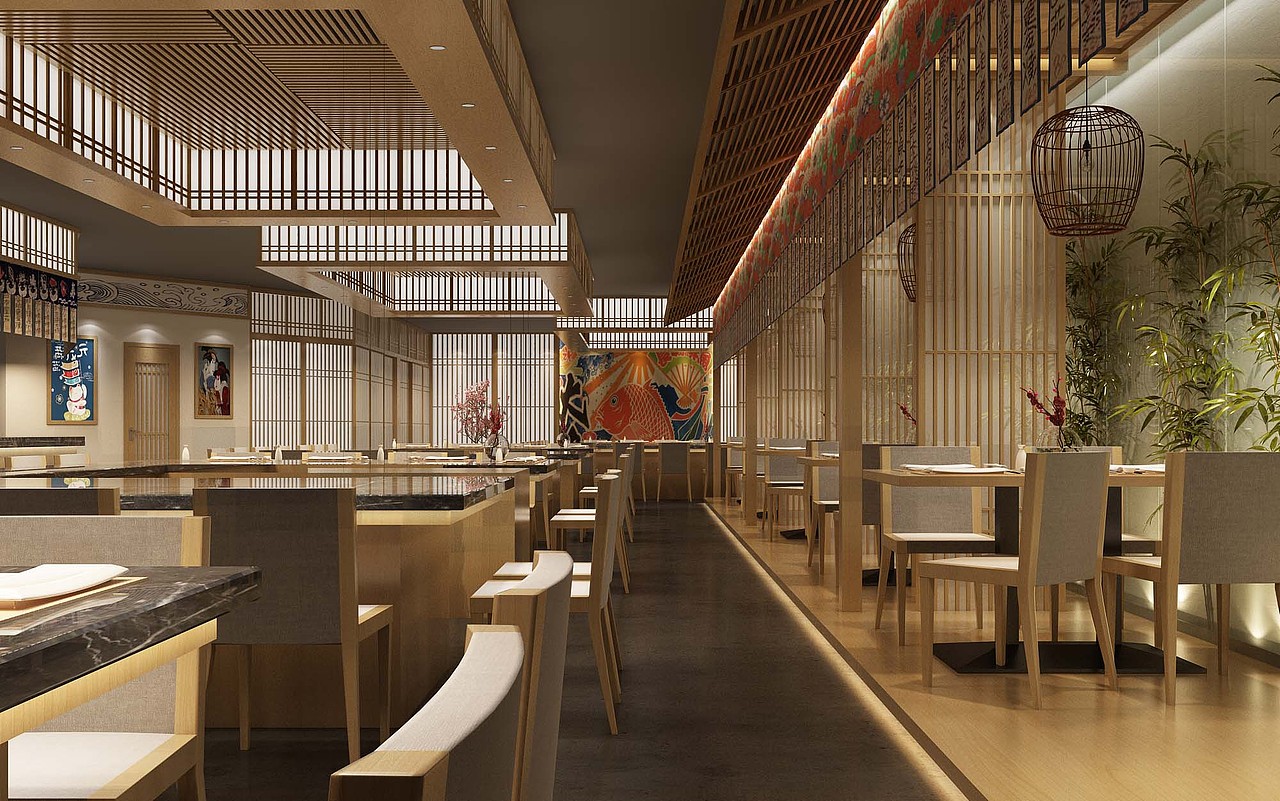 南阳大鱼板烧 餐饮空间设计