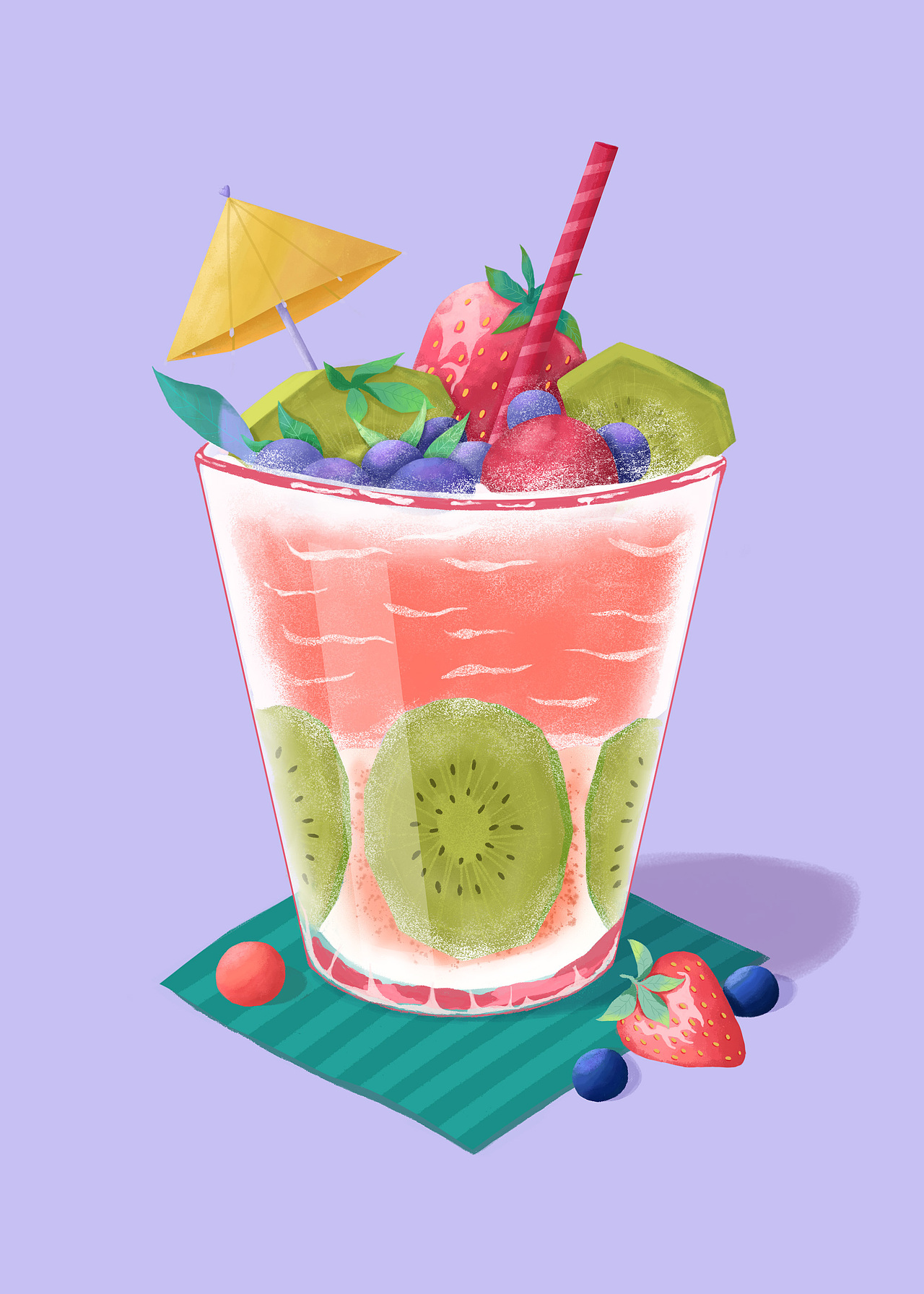 水果杯（图ZMzA0OTgzODg0） - 商业插画 - 站酷设计师忘记用户名了原创素材 - 站酷ZCOOL