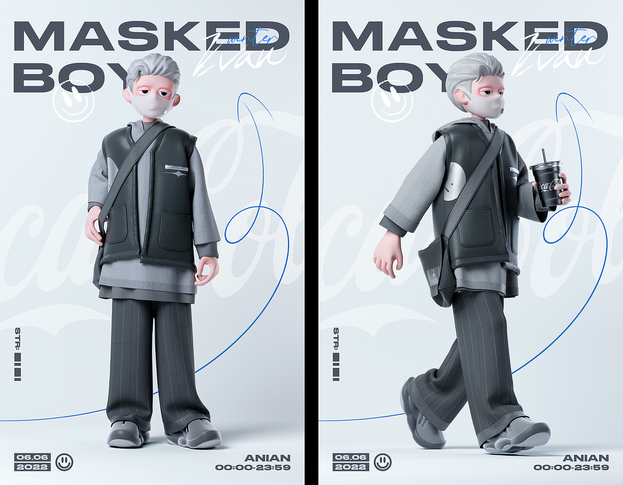 Masked boy.Emotion?