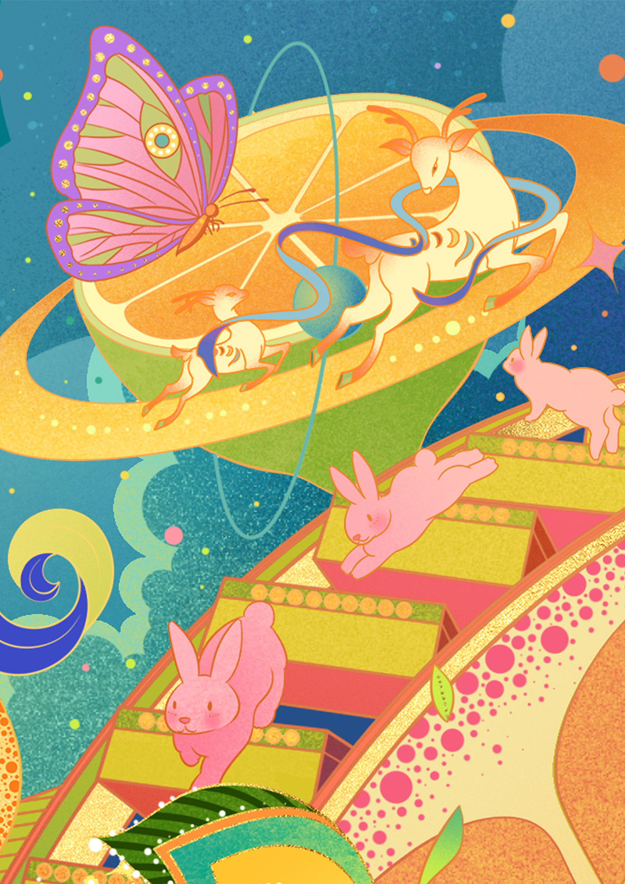 茶派的美好世界｜宇宙乐园（图ZMzQxNTE2MDI0） - 商业插画 - 站酷设计师Akira不加糖原创素材 - 站酷ZCOOL