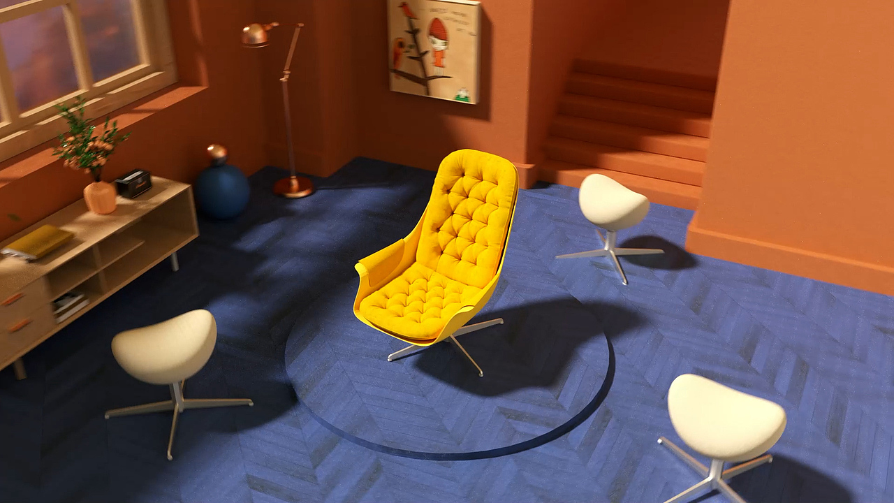 椅子C4D广告动画 半临摹