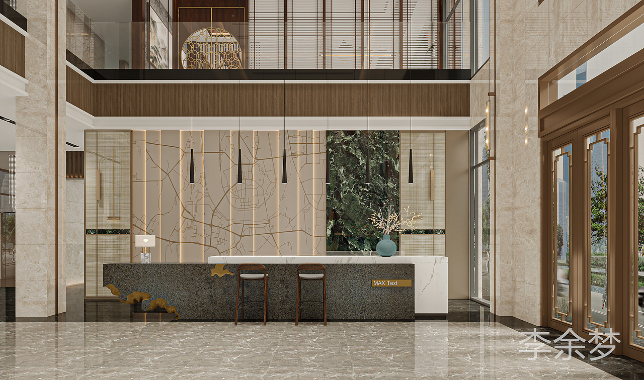 新中式 工装（图ZMzY5MTM2MzY0） - 商业空间设计 - 站酷设计师李余梦吖原创素材 - 站酷ZCOOL