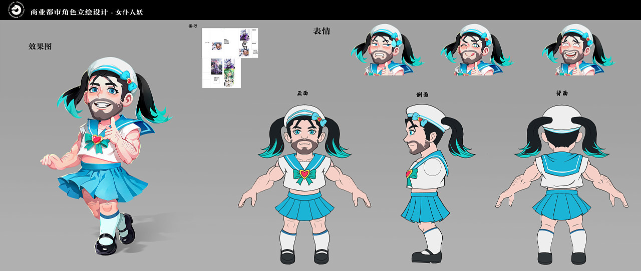 2023年给商业都市做的一批Q版角色设计