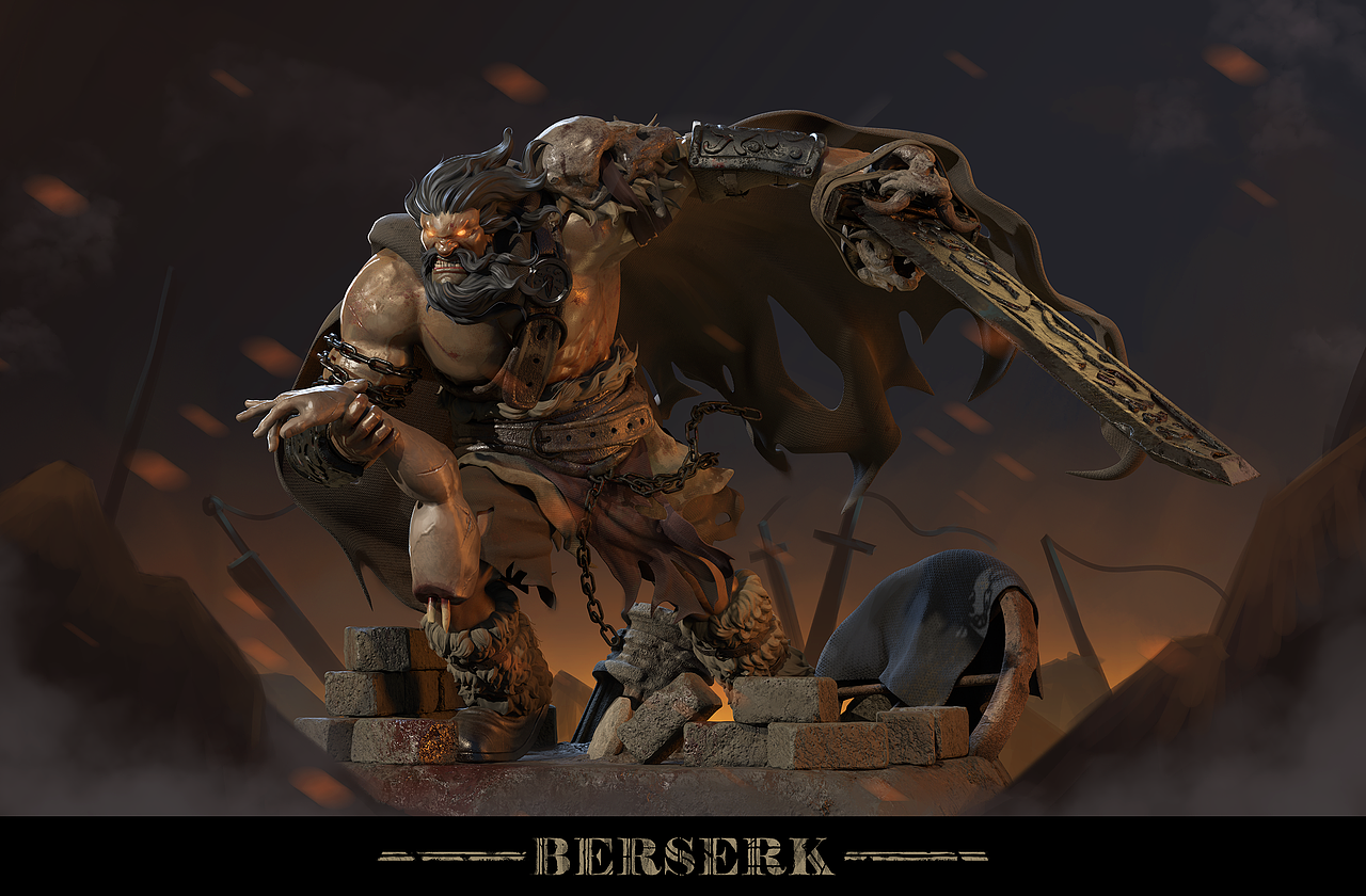 雕像设计 | BERSERK(图ZMzU0ODY3ODI4) - 人物/生物 - 站酷设计师一只肥猪原创素材 - 站酷ZCOOL