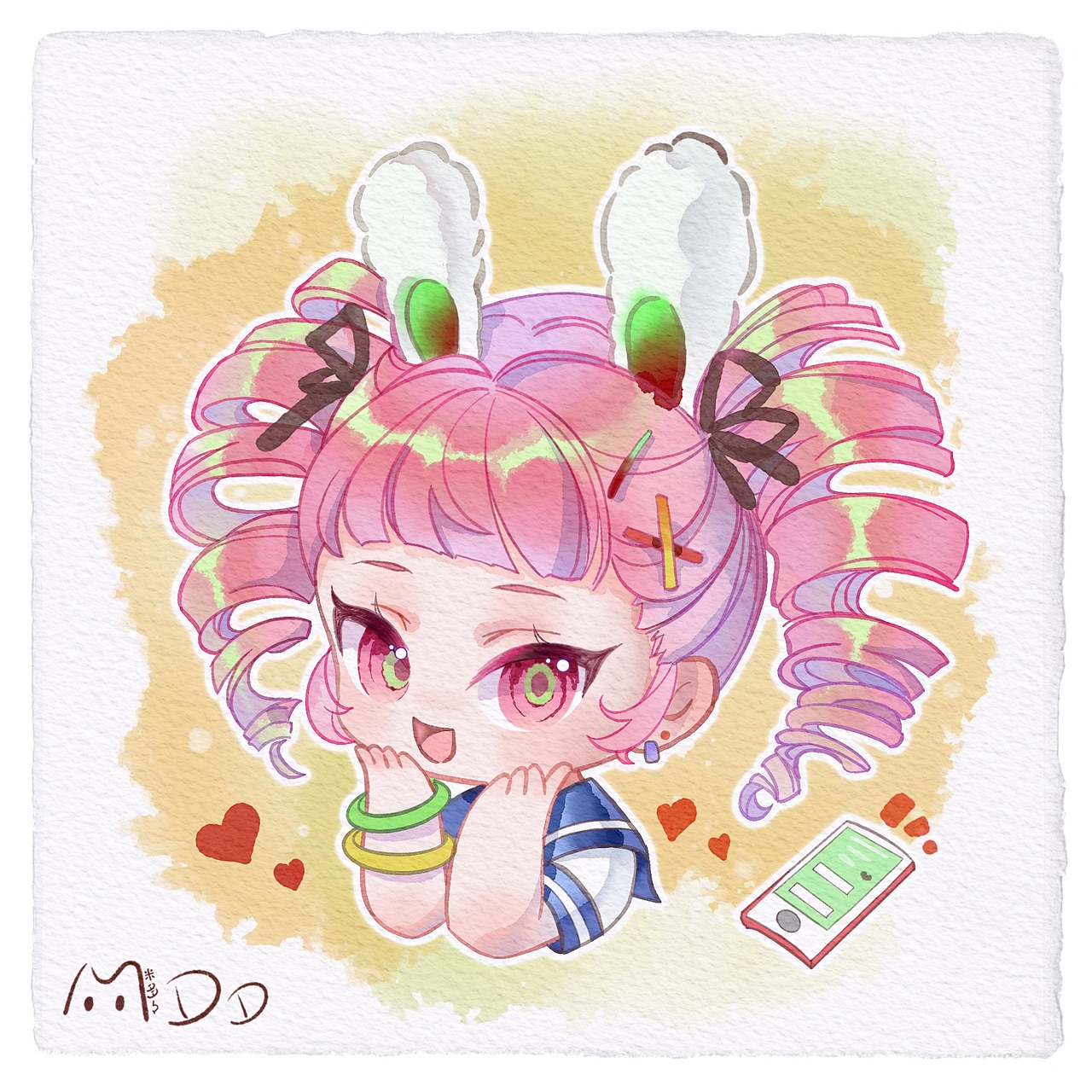 banyan君Q版水彩头像课一期二期作业