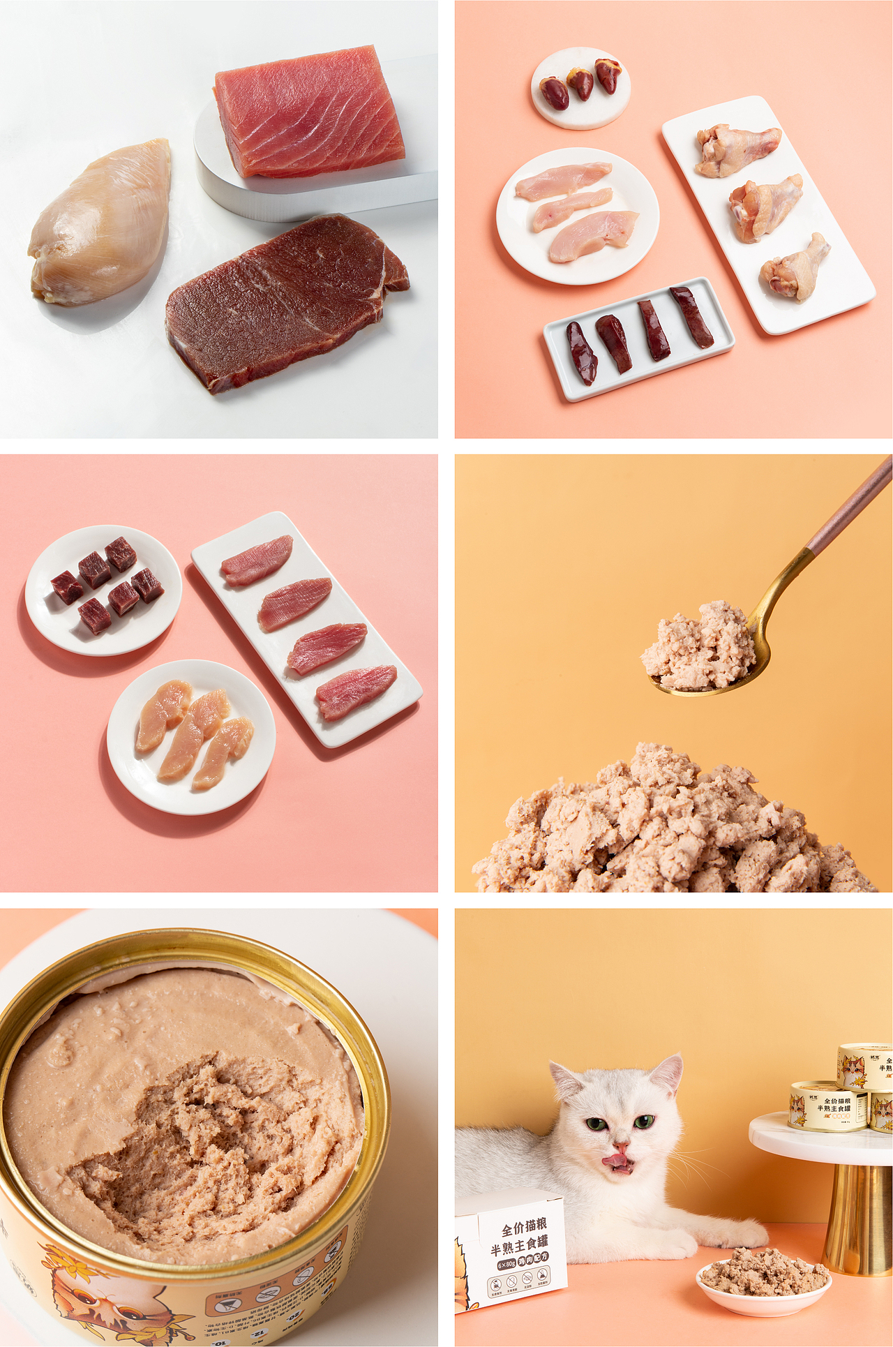 奶思猫咪主食罐插画包装设计