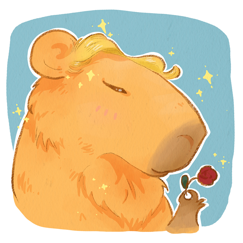 关于水豚的九个头像