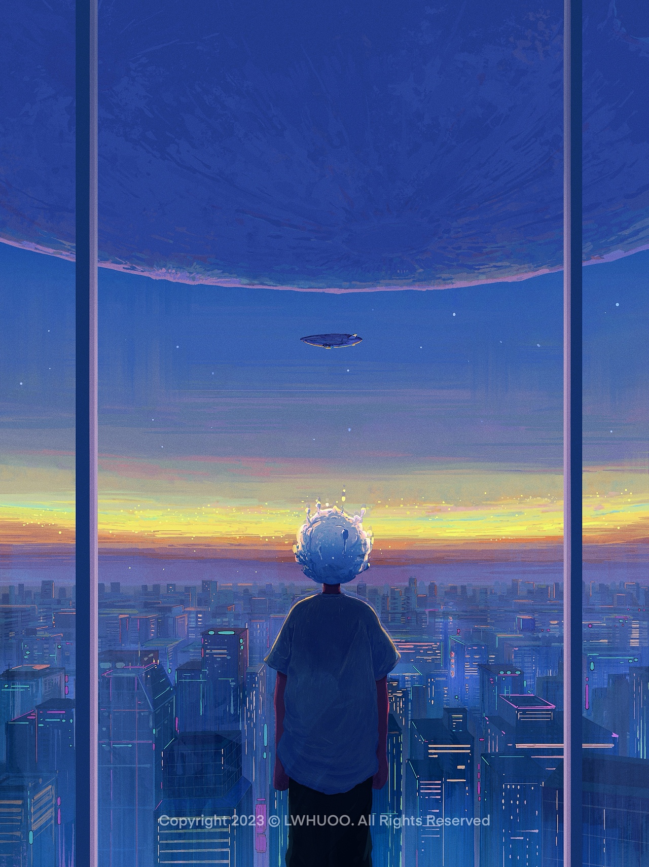 以前的城市夕阳