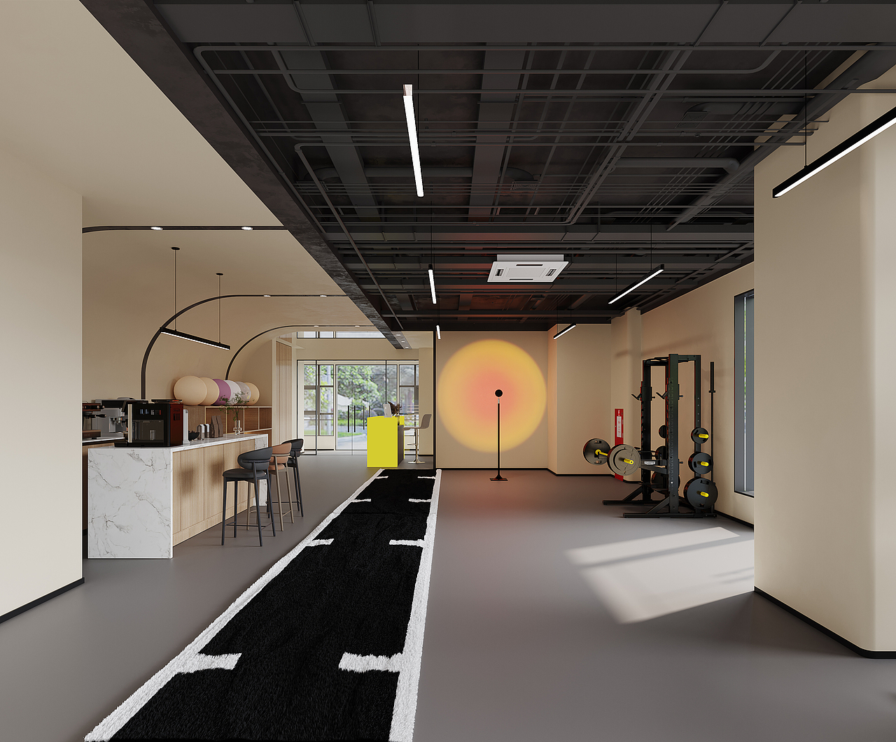 健身房案例（图ZMzY5Njc1NzQ4） - 商业空间设计 - 站酷设计师白龙马效果图杨芸原创素材 - 站酷ZCOOL