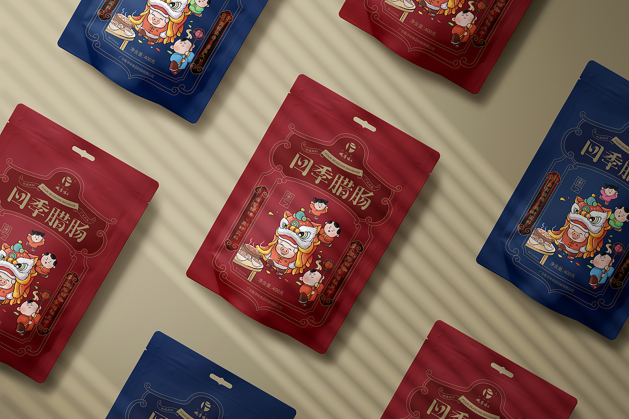 原创｜农产品广式腊味系列包装设计插画品牌创意包装（图ZMzMzMTEyMTQ4） - 包装 - 站酷设计师欧阳要加油吖原创素材 - 站酷ZCOOL