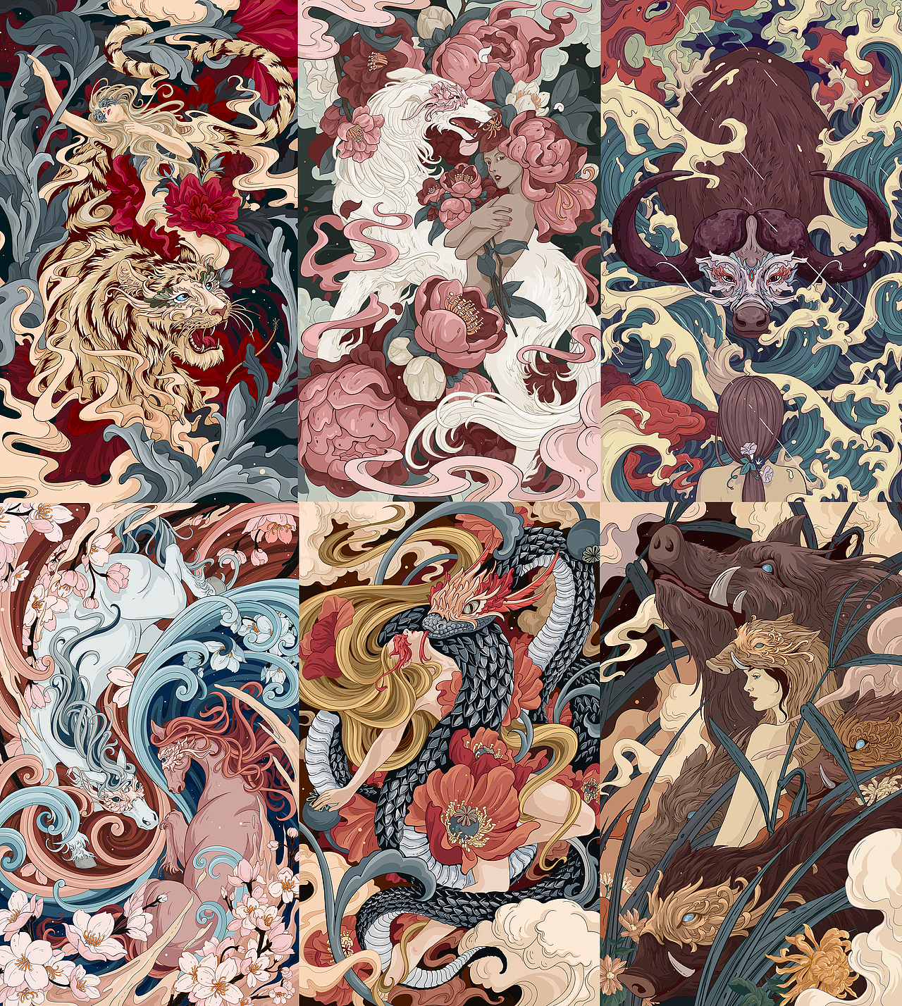 生肖花语3（图ZMzI1ODM4Njg4） - 创作习作 - 站酷设计师健美糖原创素材 - 站酷ZCOOL