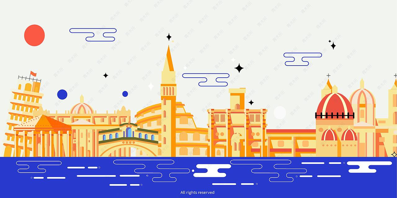 MBE-——法国经典建筑（图ZMjk3ODEzODI0） - 商业插画 - 站酷设计师青木所原创素材 - 站酷ZCOOL