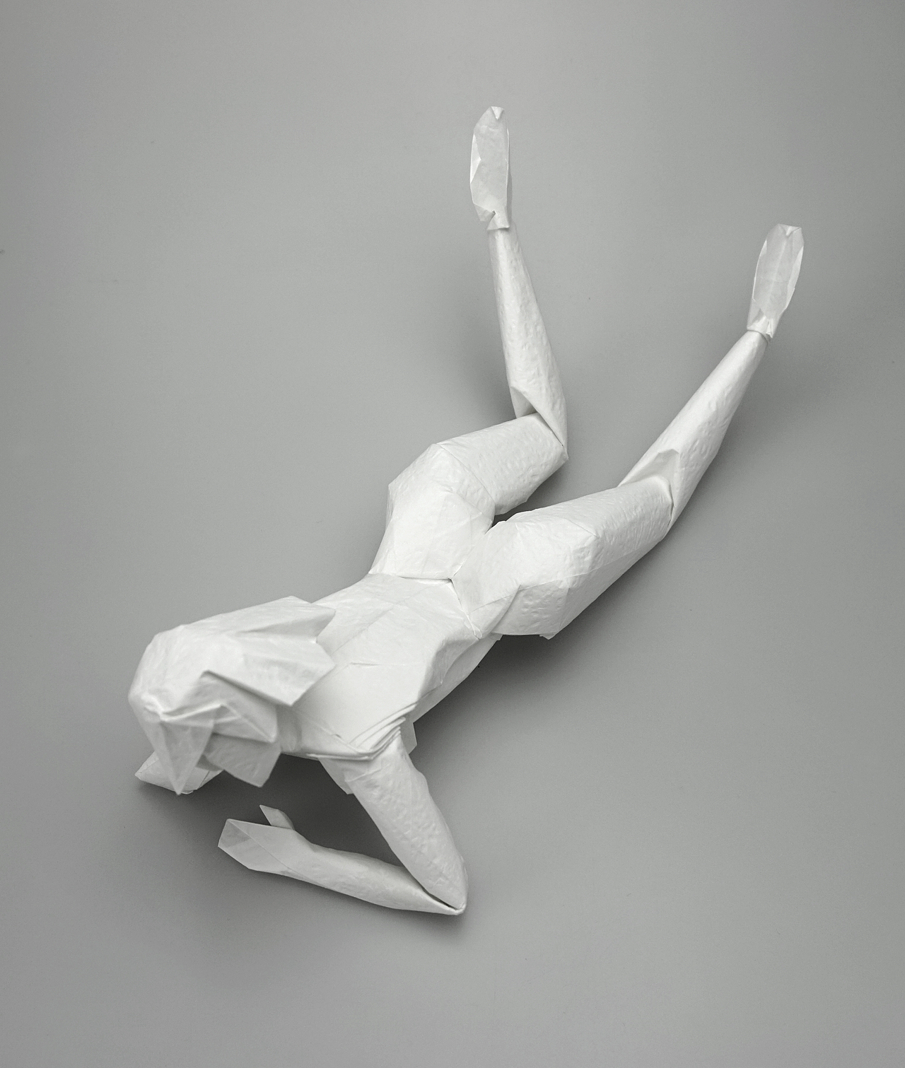 折纸设计-卧姿少女