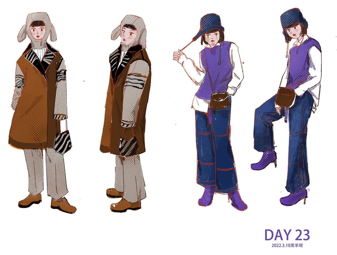 【人物隔日涂】1-25（图ZMjk5Nzg4Nzg0） - 创作习作 - 站酷设计师黑羊呀原创素材 - 站酷ZCOOL