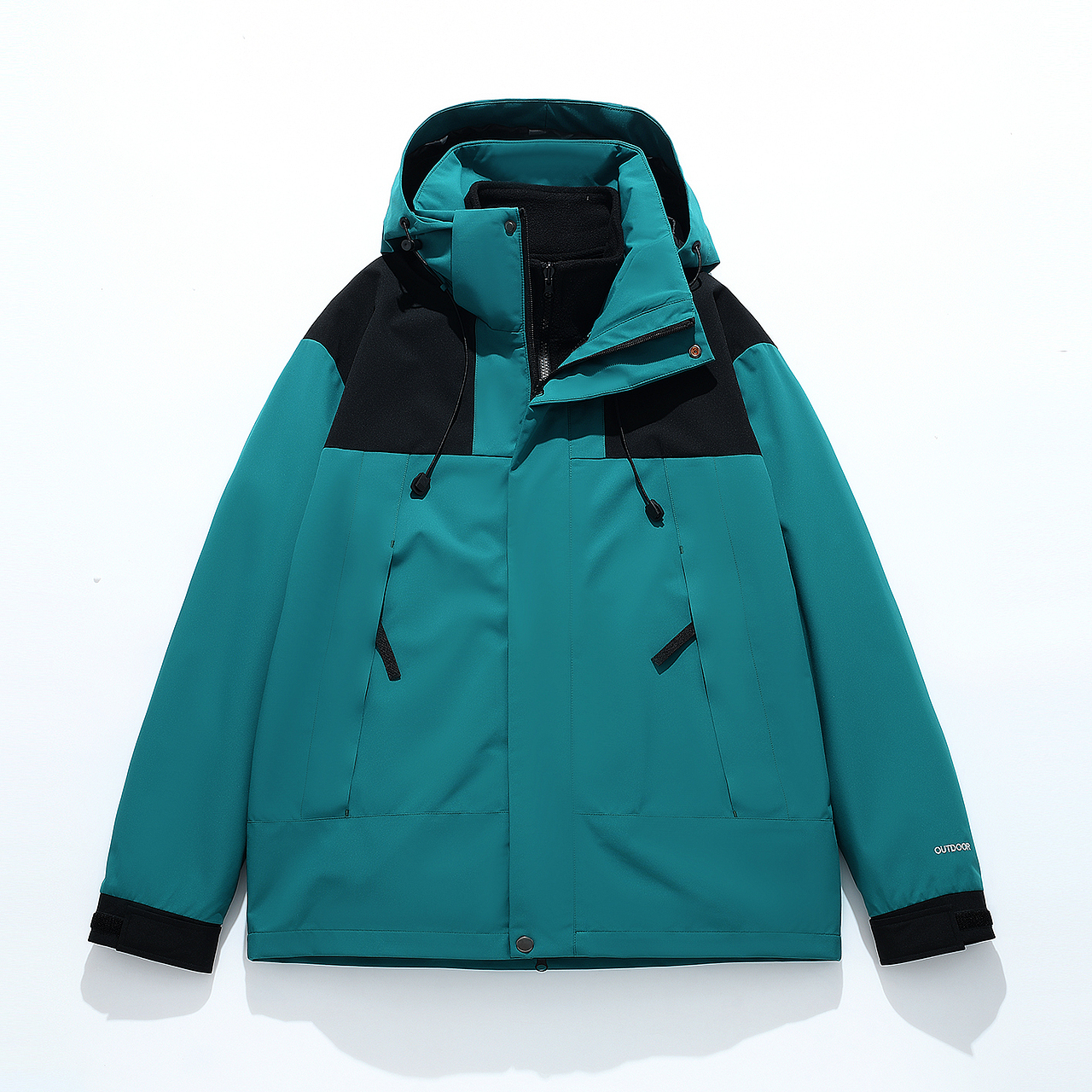 冲锋衣羽绒服棉衣服装平铺挂拍静物产品摄影镂空立体图