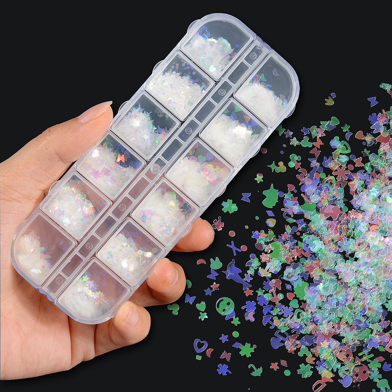 亚马逊主图 美甲 人鱼透明亮片（图ZMzAyODgyODA0） - 修图/后期 - 站酷设计师甄甄_Phoebe原创素材 - 站酷ZCOOL