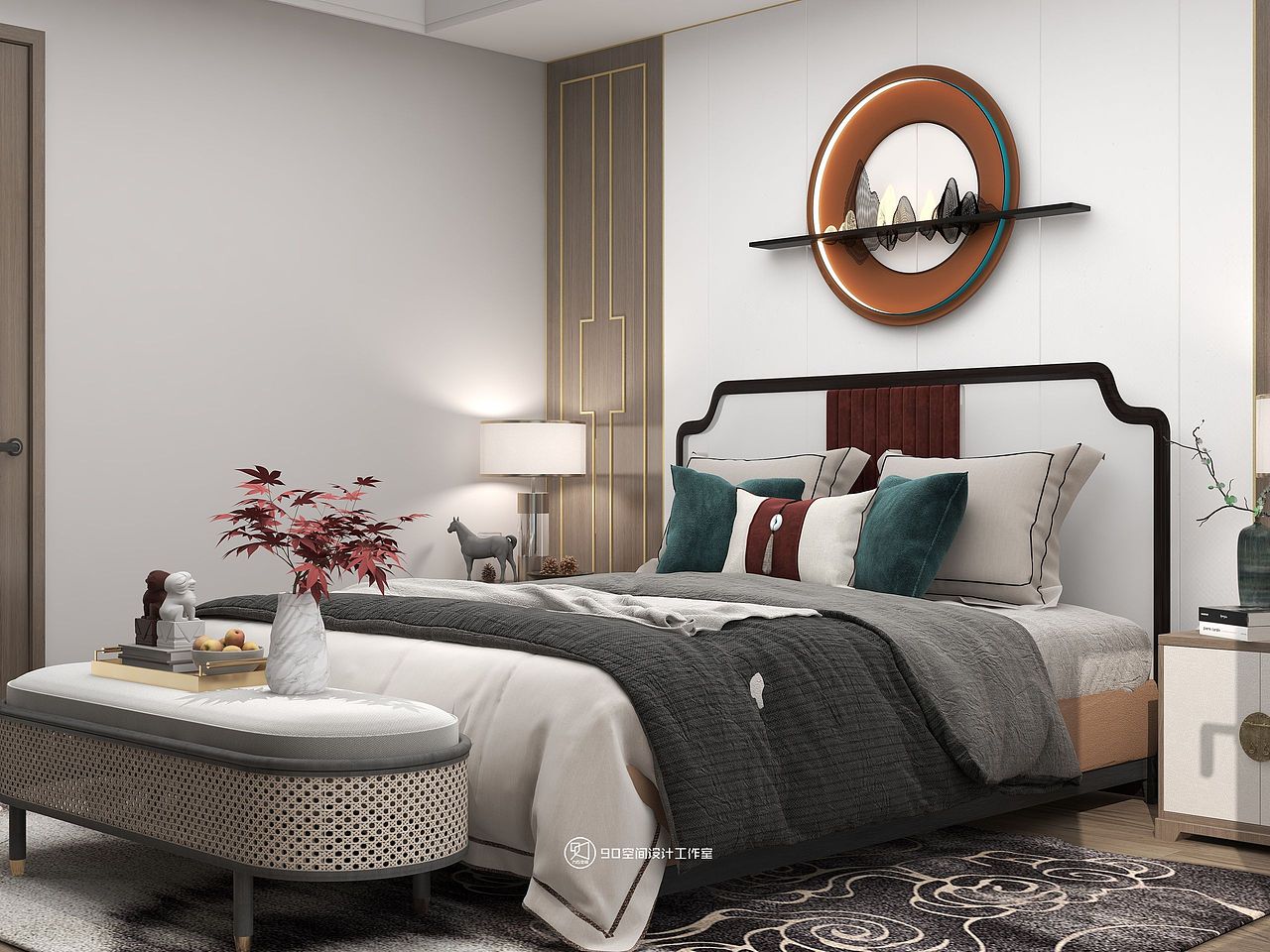 90空间设计∣140㎡新中式,古典魅力深入人心