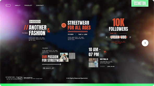 AE模板|独特渐变背景文字排版设计创意标题展示动效