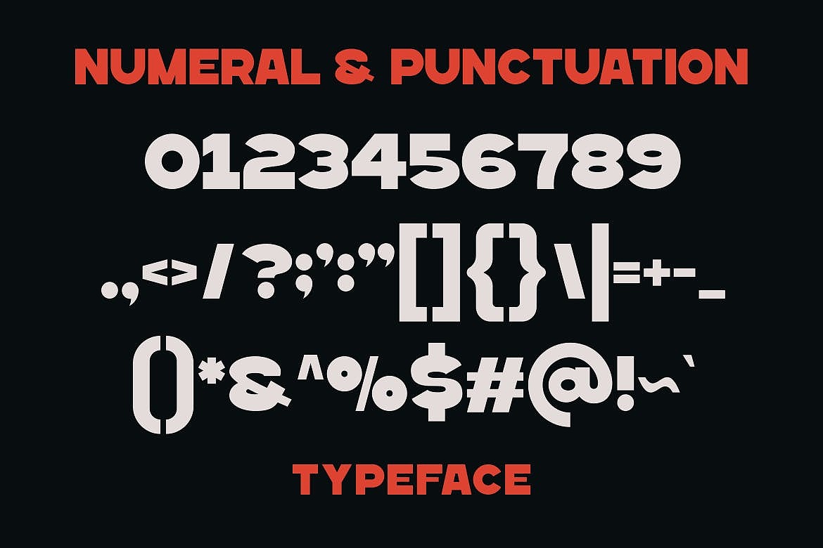 现代时尚品牌标识广告海报粗体大字报标题封面英文字体