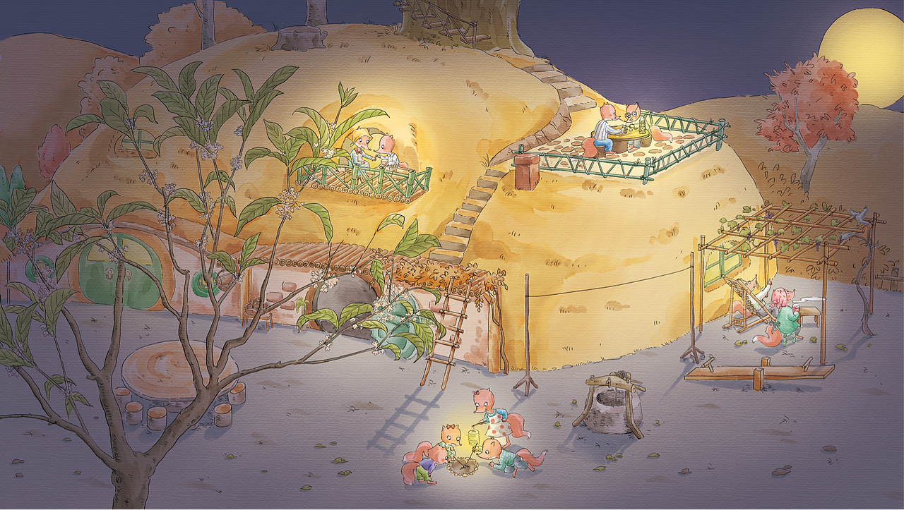 水彩风格绘本（图ZMzMzNDU4ODAw） - 儿童插画 - 站酷设计师兔牙工作室i原创素材 - 站酷ZCOOL