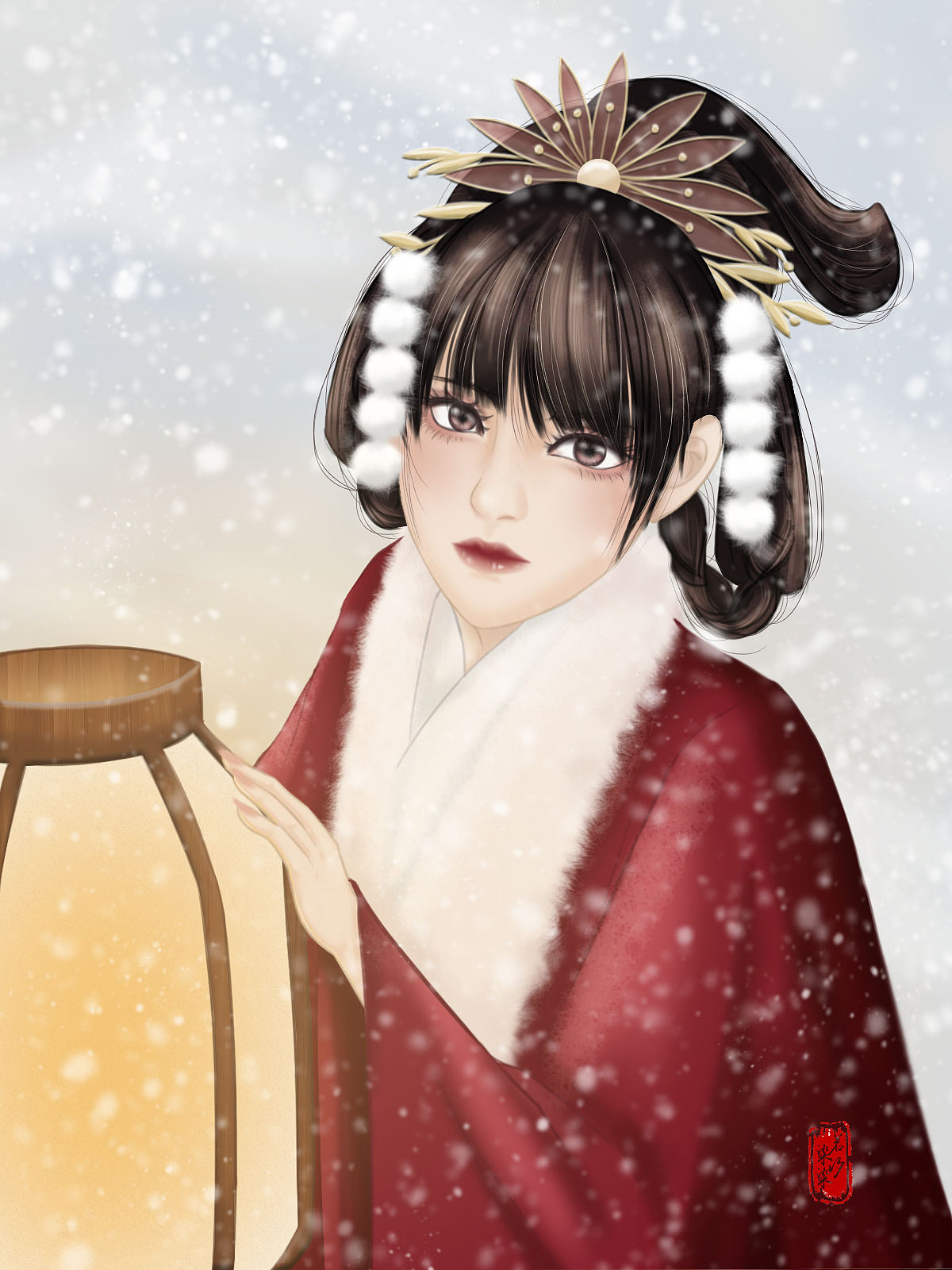 二十四节气-小雪（图ZMzAzNjQwNTQw） - 创作习作 - 站酷设计师若汐_wing原创素材 - 站酷ZCOOL