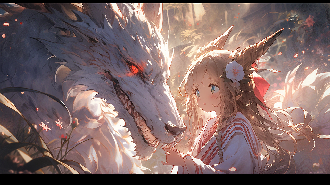 AI 绘画小女孩和龙（图ZMzQ1MTQ0NzAw） - 游戏原画 - 站酷设计师liusha25184原创素材 - 站酷ZCOOL